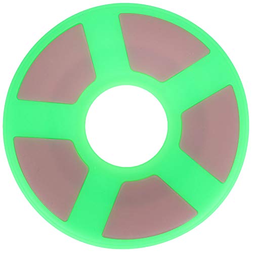 Febuliy Silikonhund Luminous Safety Flying Disc Spielzeug Nacht Spielen spielerische Haustier zähe Welpen leichte Flugscheiben für Hunde Nacht Spielen grün Schwarze 7,5 Zoll 2 cm (Grün) von Febuliy