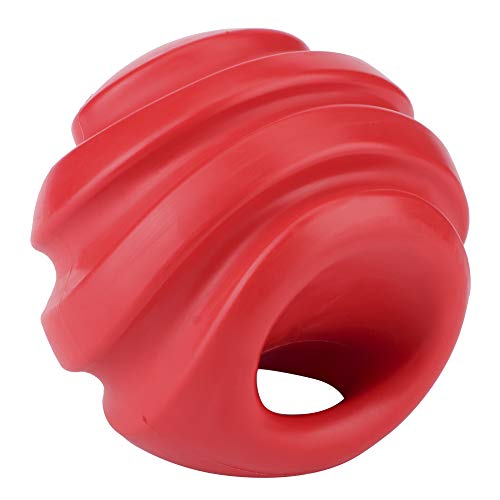 Febuliy TPR Red Dog Zähne Reinigung Spielzeugkugel Form für Hunde Länge 11,5 cm von Febuliy