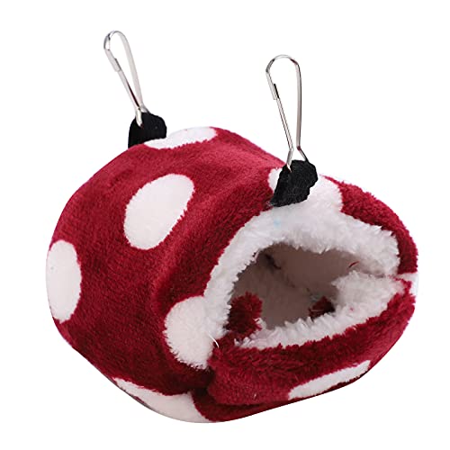 Febuliy Winter weiches kleines Haustier hält warmes Nest -Hängematte Hanging Bett für Hamster Zuckergleiter Haustiere (Xs) von Febuliy