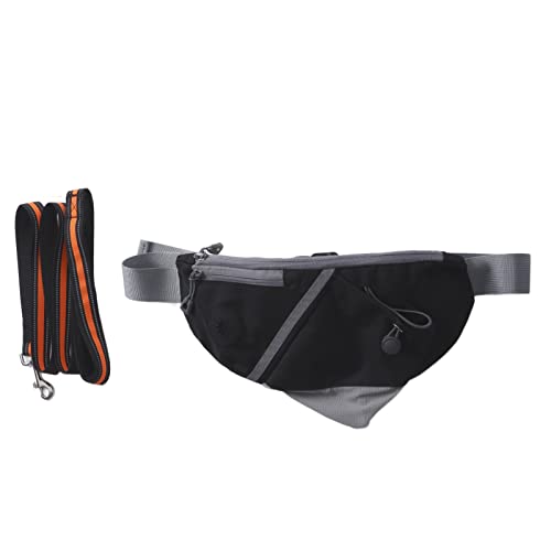 Freihändige Hundeleine, Taillengürtel, Reißverschlusstasche, Laufen, Training, kleine mittelgroße Hunde, schwarz, orange, 51,2 Zoll, Taillenumfang 60–130 cm Freihändige Hundeleine, Taillengürtel, Reißverschlusstasche, Laufen, Training, kleine mittelgroße Hunde, schwarz, orange, 51,2 Zoll, Taillenumfang 60–130 cm von Febuliy