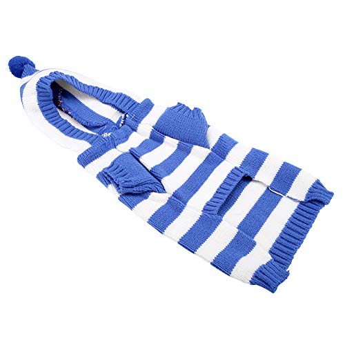 Gestreiftes Rollkragenpets Peater atmungsaktiver süßer Winterkleidung für Hundekatze Blue S m l XL XXL (L) von Febuliy