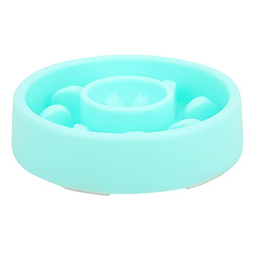 Haustier -Erstickung Slow Food Feeding Bowl Starkes dauerhaftes neuartiges Design für Hunde Katzen Korallen rosa Emerald Green 1pcs (Grün) von Febuliy