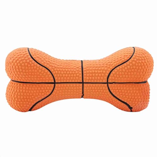 Haustier -Hundespielzeug Biss resistent natürlicher Latex Knochenpelpen kauen Spielzeug für interaktive Abrufbasketball -Fußball Haustiere (Basketball) von Febuliy