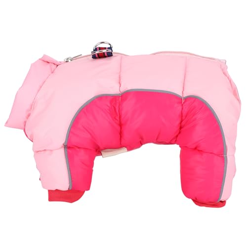 Haustierhund Winter Halten Sie warme Winddichte Kleidung Kleidung rosa Farbe für Hunde Baumwolle + wasserdichtes Tuch (10#) von Febuliy