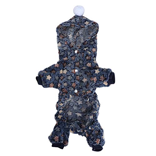 Haustierkleidung Warmer Flanelloutsuit für Hunde Katzen - Winter -Pyjamas Kleidung für kleine Tiere anwendbar (Xs) von Febuliy