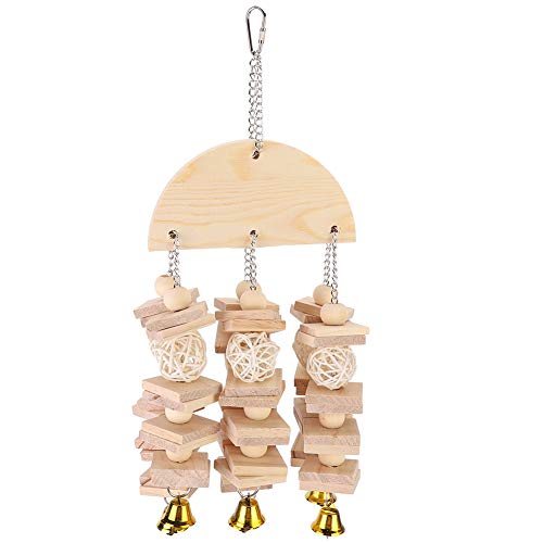 Hölzerner Papageihänge Hanging Swing Toy Langable Safe Kaut Kletterübung für Vögel von Febuliy