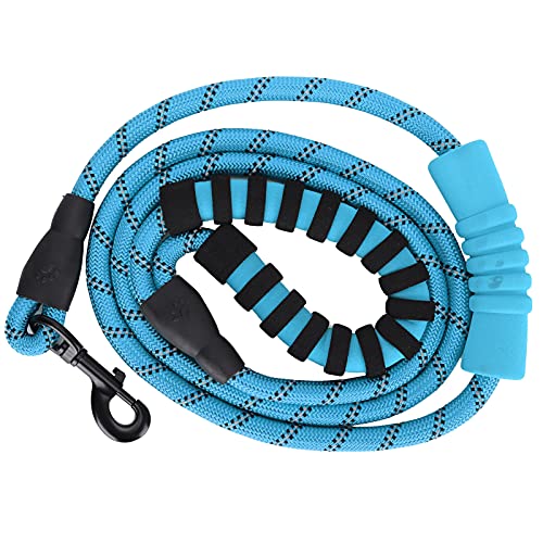 Hunde -Leine reflektierende Nylon -Traktionsseil Langlebig Ziehgurt Haustier Accessoire 177 cm für Gehen im Freien (Blau) von Febuliy