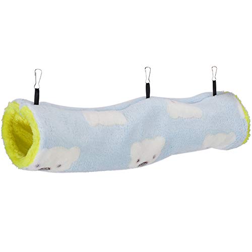 Kleines Haustier Hanging Tunnelbett Hamster Spielzeug Blaubär Multifunktional Warmer Rastplatz sicheres Nistnistblenden kleine Haustiere Samt (L) von Febuliy