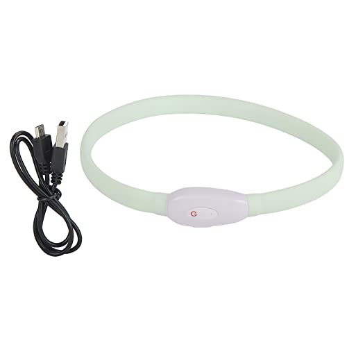 LED Marquee Pet Pet Wectable Safety Rehoargable Collar USB Lading Katze Kleiner Hund Weiß 1 von Febuliy