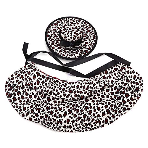 Polyester Haustier Halloween Weihnachtskleidung Accessoires Kostümhut Umhang für Katzen kleine Hunde weiße Leopard S M l (L) von Febuliy