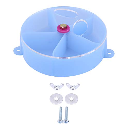 Vogel Haustier Futtermittelfutterpapagei Food Wheel Storage Box Spielzeug Bildungswerkzeug IQ-Fähigkeiten für Vögel beißen resistente lila Blaue Kunststoff 13 cm (Blau) von Febuliy