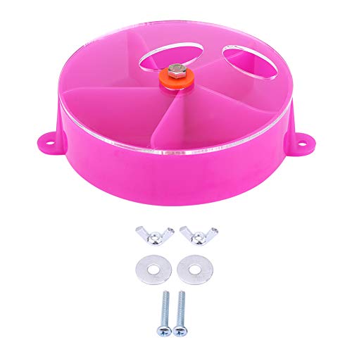 Vogel Haustier Futtermittelfutterpapagei Food Wheel Storage Box Spielzeug Bildungswerkzeug IQ-Fähigkeiten für Vögel beißen resistente lila Blaue Kunststoff 13 cm (Lila) von Febuliy