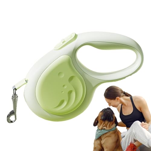 Fecfucy Einziehbares Hundeseil – Hundespaziergang Seil – Automatisches ergonomisches stabiles Haustierseil für Outdoor-Joggen, Strand von Fecfucy