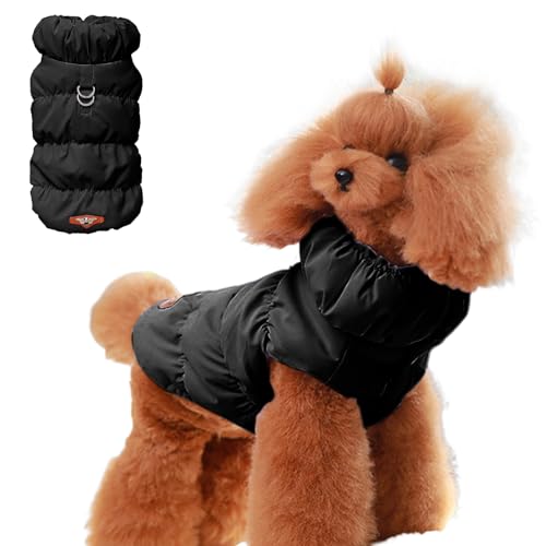 Fecfucy Hundemäntel für kaltes Wetter,Winter-Hundekleidung, Pullover, Jacke für kaltes Wetter - Winddichter Hunde-Wintermantel, Hundekleidung, gemütliche Hunde-Schneejacke, Weste für kleine von Fecfucy