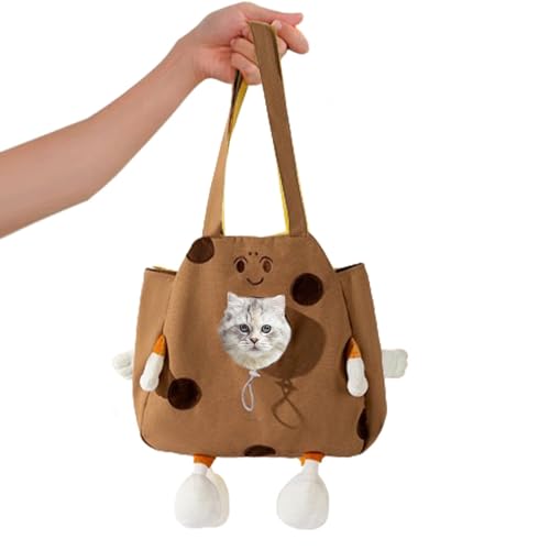 Fecfucy Katzentasche, süße Katzen-Reisetasche, Haustier-Tragetasche, süße Katzentragetasche, tragbare Haustier-Tragetasche, Outdoor-Hunde-Tragetasche für Katzen, Tierbedarf von Fecfucy
