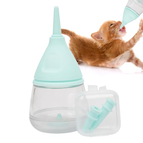 Kätzchen-Milchflasche,35 ml Cartoon-Wassertropfen-Design-Kätzchen-Flaschen - Futterspender für Haustierflaschen für neugeborene Kätzchen, Welpen, Kaninchen, Kleintiere, Anti-Erstickungs-Design Fecfucy von Fecfucy