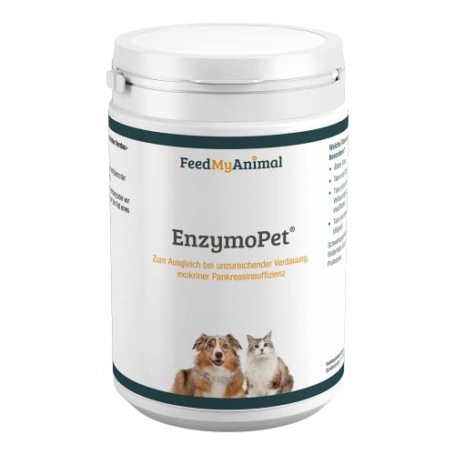 FeedMyAnimal EnzymoPet | 150 g | Ergänzungsfuttermittel für Hunde und Katzen | Es kann zur Unterstützung bei exokriner Pankreasinsuffizienz beitragen | Mit Schweinepankreas von FeedMyAnimal