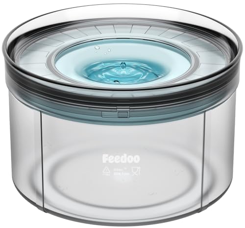 Feedoo Wassernapf für Hunde, 3,6 l, kein Verschütten, Tritan, BPA-frei, auslaufsicher, kein Spritzen, Wassernapf mit rutschfester Matte, langsamer Wassernapf für unordentliche Trinker von Feedoo