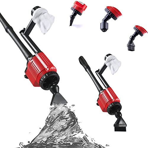 Verbesserter elektrischer Kiesreiniger für Aquarien, 6 in 1 Schlammabsauger, Tanksiphon, Wasserwechsler, Sandreiniger, Wasserdurchfluss, Wasserdusche, 47 cm - 115 cm, Siphon Fischtank-Staubsauger, 28 von FeelGlad