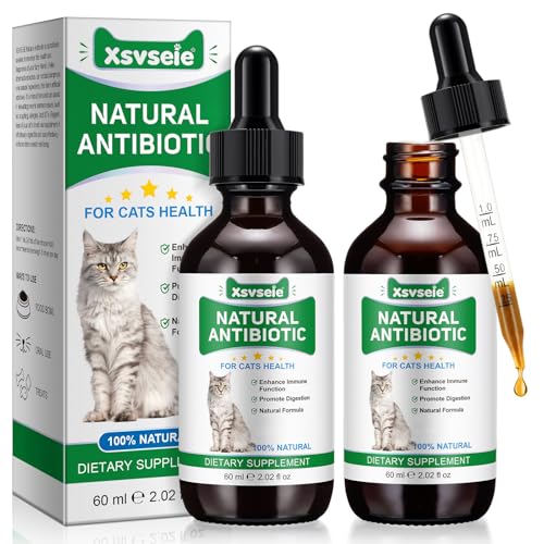 2PCS Natürliche Antibiotika für Katzen,60ml Katzen-Antibiotika-Cat Multivitamin,unterstützt das Immunsystem und Katzen Allergie Relief,Gesundheit liefert Katzen Antibiotika 2PCS Natürliche Antibiotika für Katzen,60ml Katzen-Antibiotika-Cat Multivitamin,unterstützt das Immunsystem und Katzen Allergie Relief,Gesundheit liefert Katzen Antibiotika von Feeliville