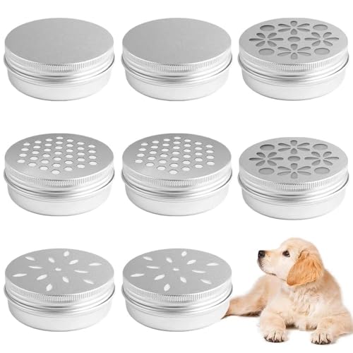 FeiFanChoice Hundeduft-Trainingsset, 8 Stück Hundeduft Arbeitsdosen mit verschiedenen Mustern, Agility-Trainingsgerät für Hunde, runde Aluminiumbehälter, Koffer, Schnüffelzubehör, Werkzeug FeiFanChoice Hundeduft-Trainingsset, 8 Stück Hundeduft Arbeitsdosen mit verschiedenen Mustern, Agility-Trainingsgerät für Hunde, runde Aluminiumbehälter, Koffer, Schnüffelzubehör, Werkzeug von FeiFanChoice