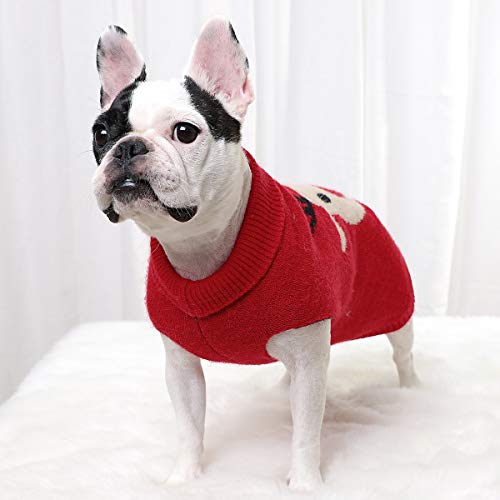 Hund Pullover Weste Warmen Mantel Haustier Winter Strickwaren Weihnachten Rentier Warme Kleidung Geeignet für Weihnachten Street Wear Home Wear von Felenny