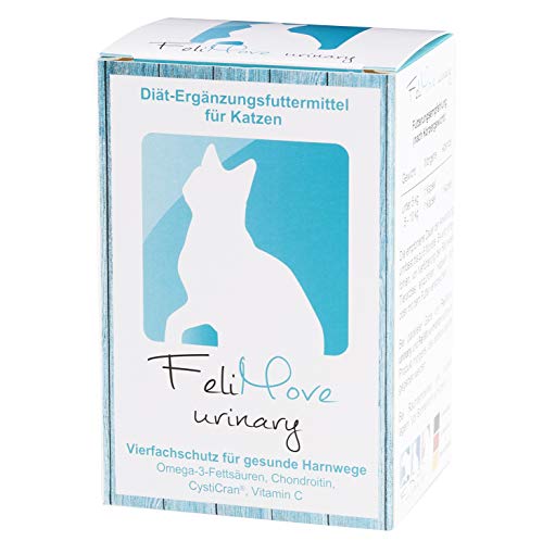 FeliMove Urinary, 100 Kapseln, für Katzen mit Struvit/Fus/FLUTD/Zystitis, mit patentiertem CystiCran (Cranberry-Extrakt), EPA, Chondroitin und Vitamin C von FeliMove