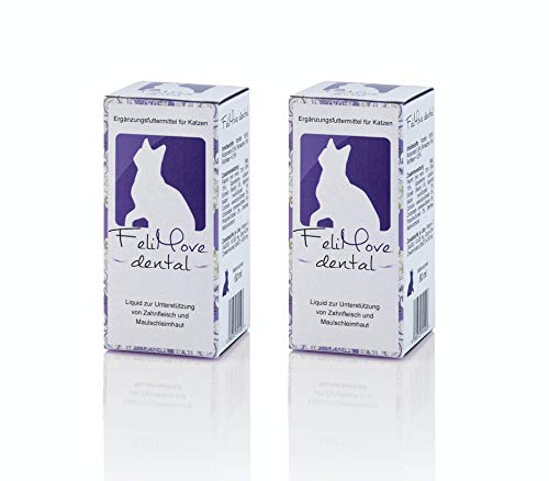 FeliMove Doppelpack dental - 2 x 60 ml Liquid zur Unterstützung von Immunsystem und Zahnfleisch von Katern und Katzen von FeliMove