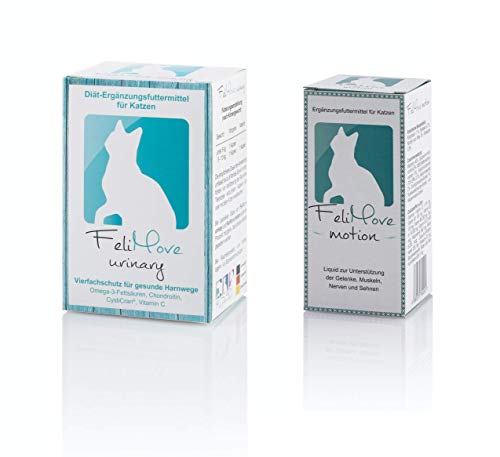 FeliMove Sparbundle für Katzen: 1 x urinary & 1 x motion - optimale Ergänzungsfütterung für die Beweglichkeit und Blasengesundheit. von FeliMove