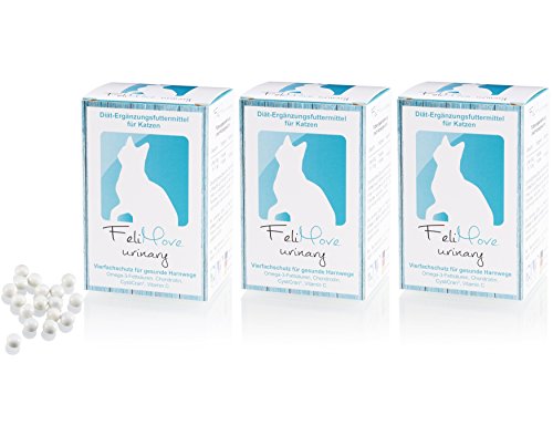 FeliMove Urinary, Dreierpack (3 x 100 Kapseln), für Katzen mit Struvit/Fus/FLUTD/Cystitis, zur Ansäuerung des Harns von FeliMove