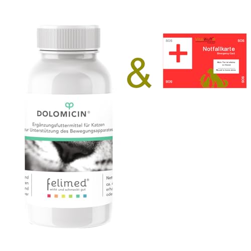 Felimed Dolomicin 42 Tabletten für Katzen zur Unterstützung des Bewegungsapparat Gelenke von Felimed