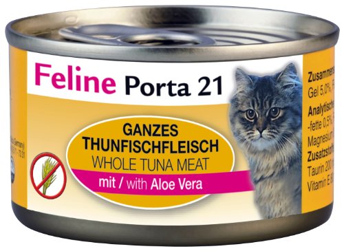 Feline Porta Katzenfutter Feline Porta 21 Thunfisch plus Aloe 90 g, 12er Pack (12 x 90 g) von Feline