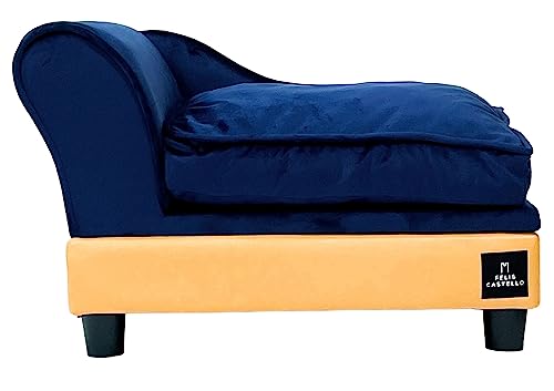 Felis Castello Katzen-Couch mit Stauraum. Süßes, ausgefallenes Haustiersofa aus Samt für Katzen und kleine Hunde, Katzensofa für Hauskatzen, luxuriöses Mini-Hundebett, mit waschbarem Kissenbezug. von Felis Castello