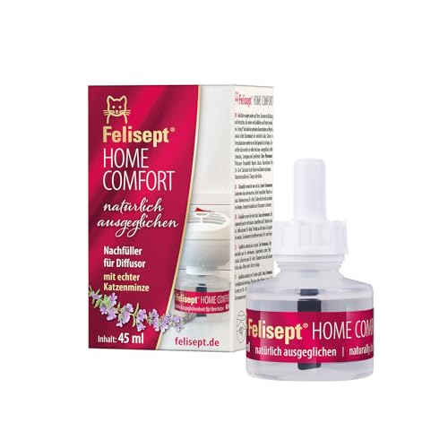 Felisept Home Comfort Nachfüllflakon 45ml Entspannungsmittel - Beruhigungsmittel für Katzen - Katzen Beruhigungsmittel mit natürlicher Katzenminze - Ohne Pheromone Katzen - Katzen Beruhigung von Felisept