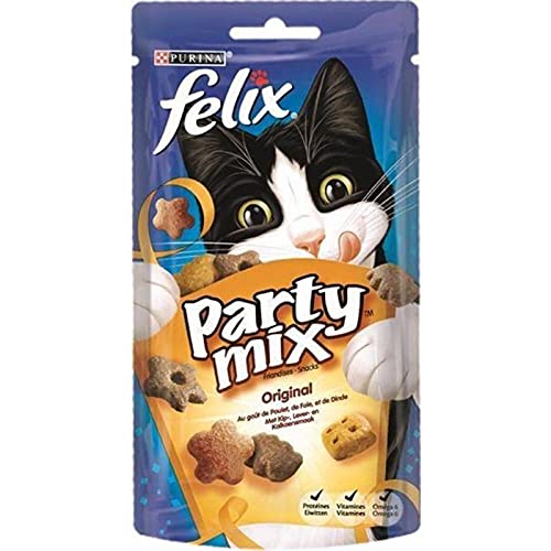 Felix Chats Kroketten Katzen Felix Party Mix Original-Hühnerleber Türkei 60G (Lot 10) 1 von Felix Chats