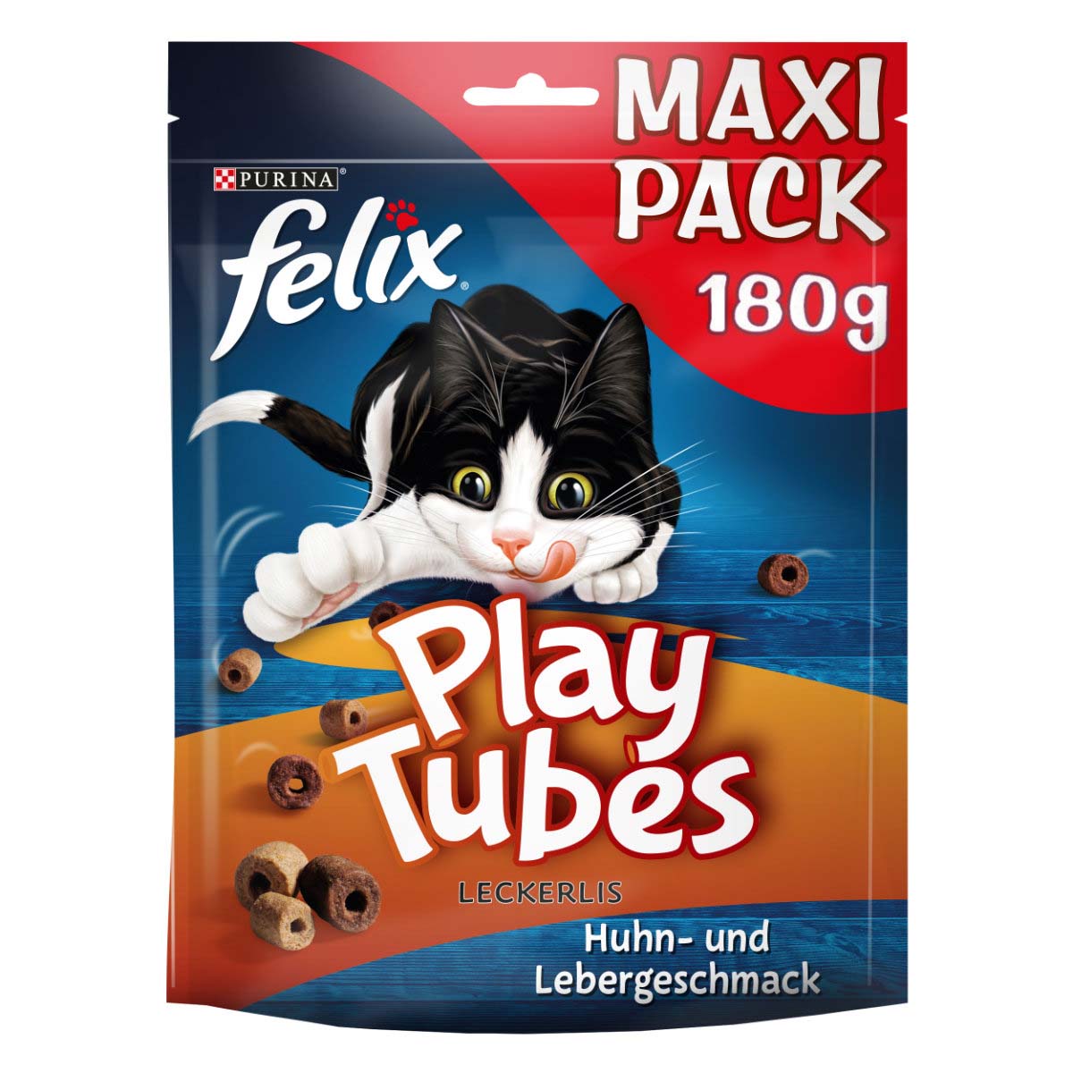 FELIX Play Tubes Katzensnack Huhn & Leber 180g von Felix