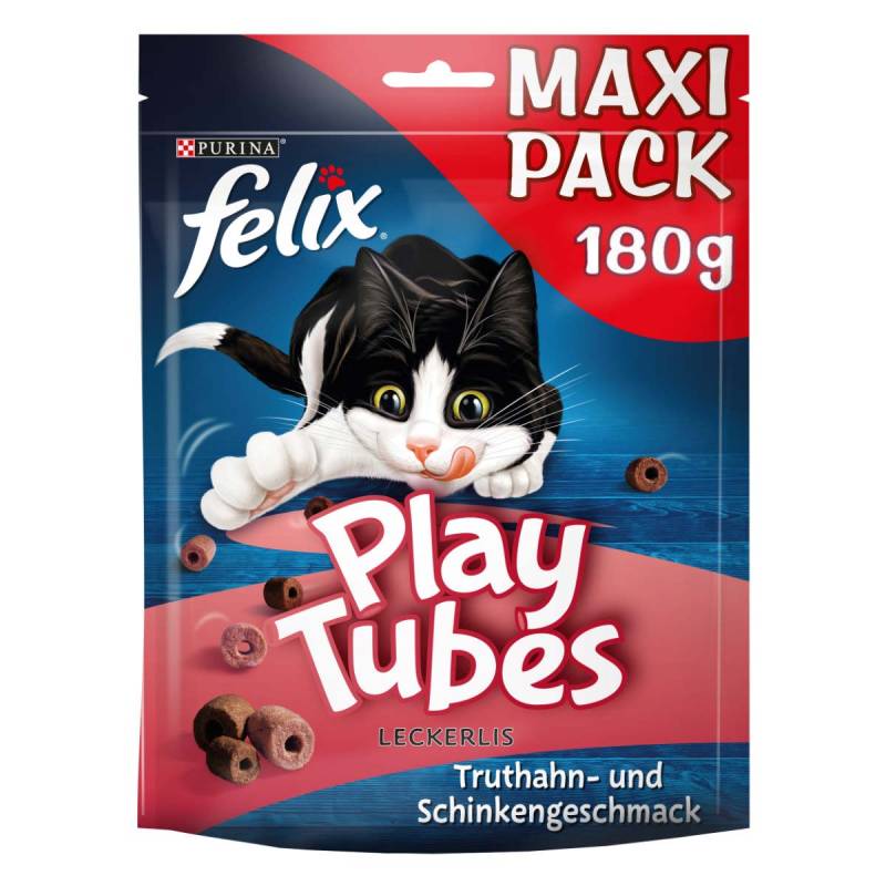 FELIX Play Tubes Katzensnack Truthahn & Schinken 5x180g von Felix