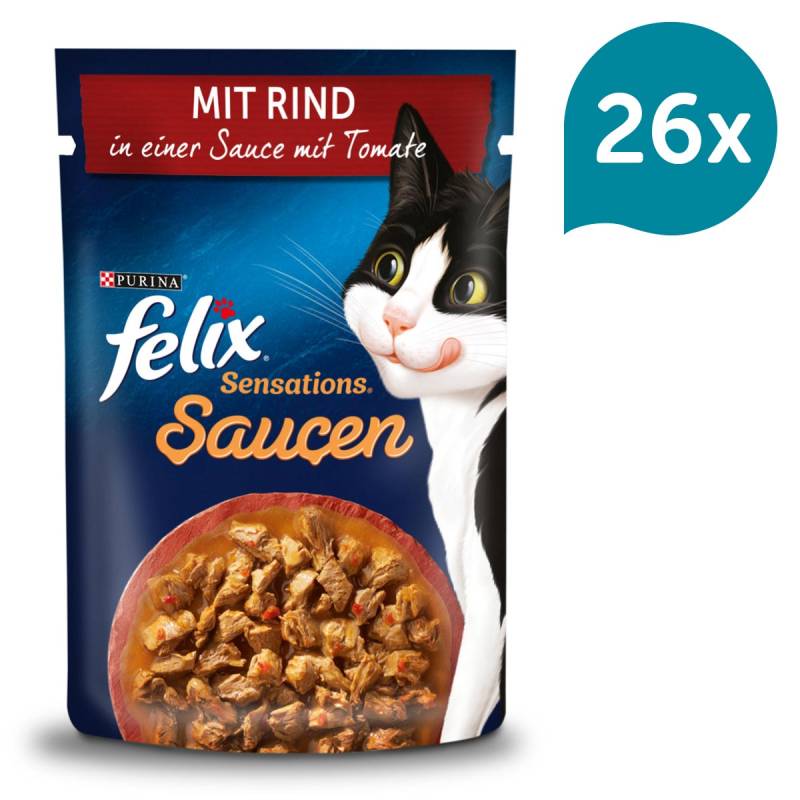 FELIX Sensations Saucen mit Rind & Tomate 26x85g von Felix