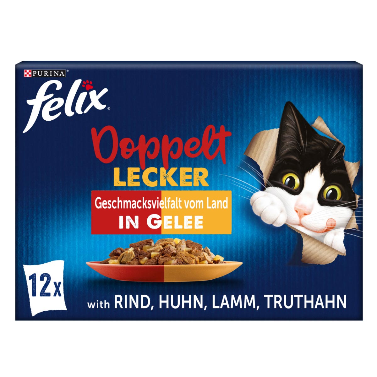 FELIX So gut wie es aussieht Doppelt Lecker Geschmacksvielfalt vom Land in Gelee 12x85g von Felix