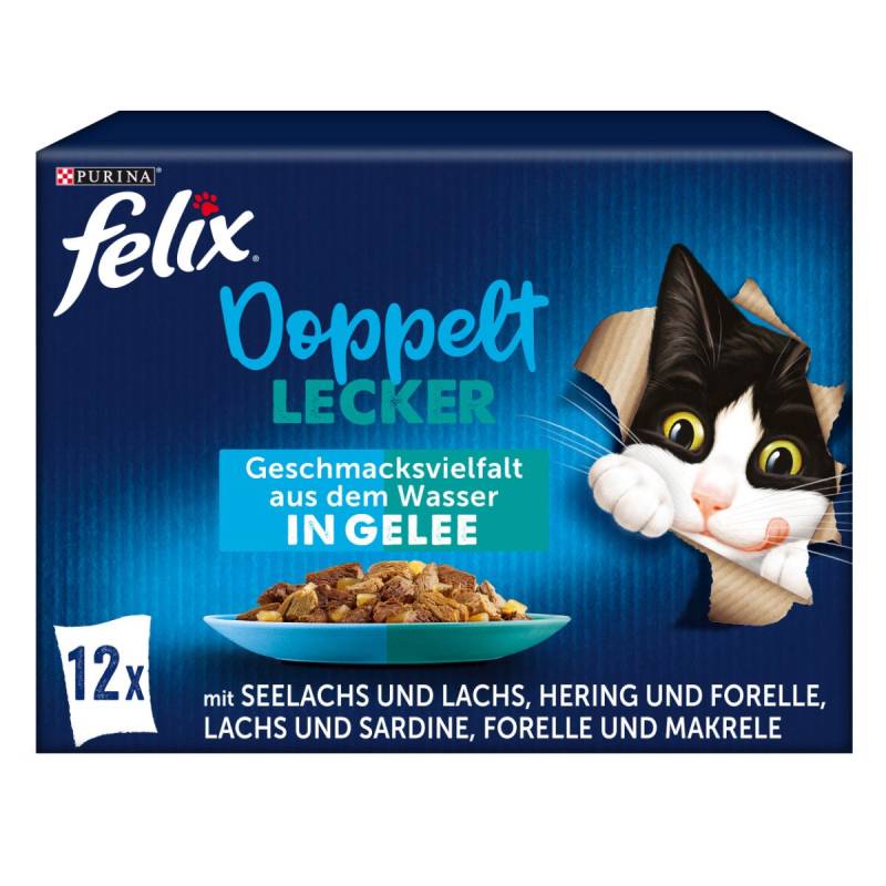 FELIX So gut wie es aussieht Doppelt Lecker in Gelee Geschmacksvielfalt aus dem Wasser 12x85g von Felix