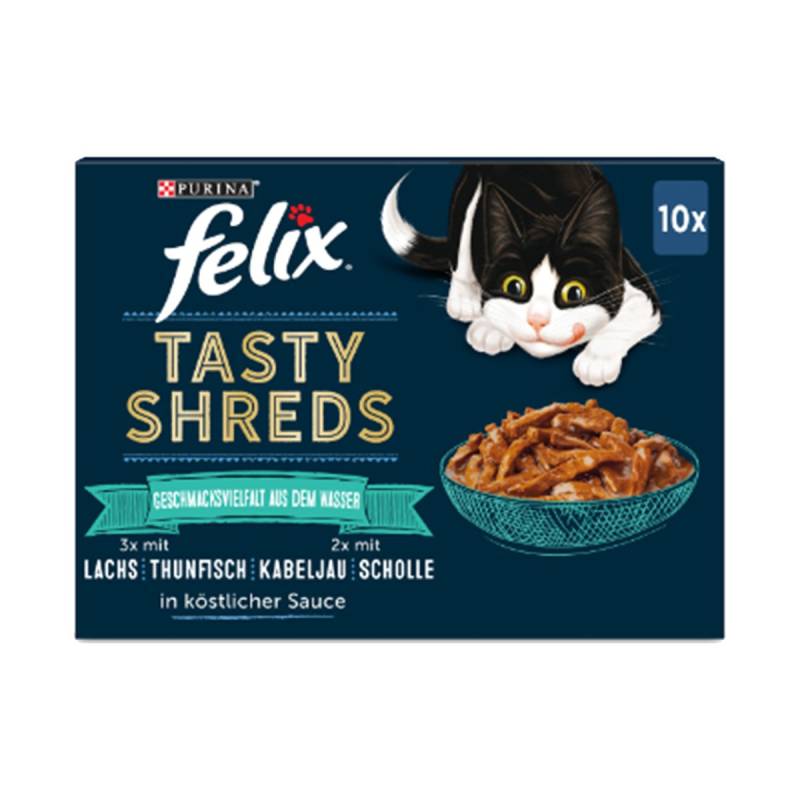 FELIX Tasty Shreds Geschmacksvielfalt aus dem Wasser 10x80g von Felix