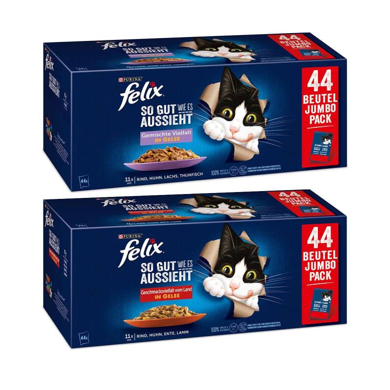 FELIX in Gelee Geschmacksvielfalt vom Land & Gemischte Vielfalt 88x85g von Felix