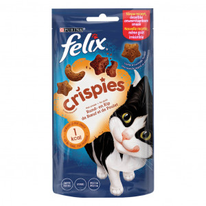 Felix Crispies Rind & Huhn Katzensnack Pro 4 Stück von Felix