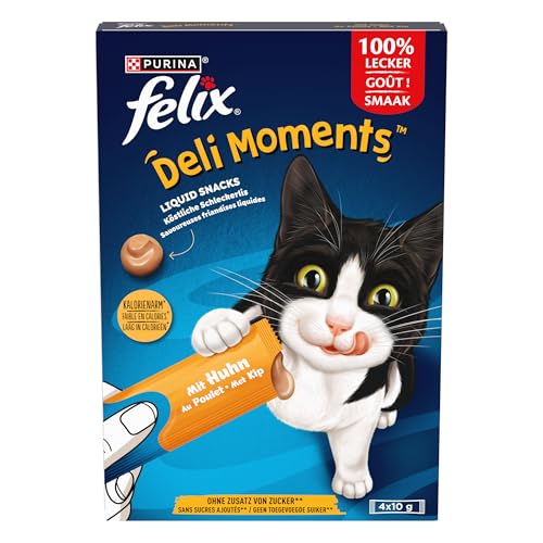 Felix Deli Moments mit Huhn Katzensnacks 4x10g von Felix