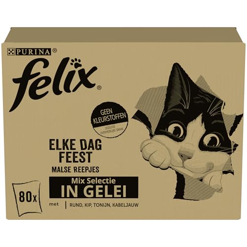 Felix Zarte Konische Mischauswahl: Rind, Huhn, Thunfisch, Kabeljau – 80 x 85 g von Felix