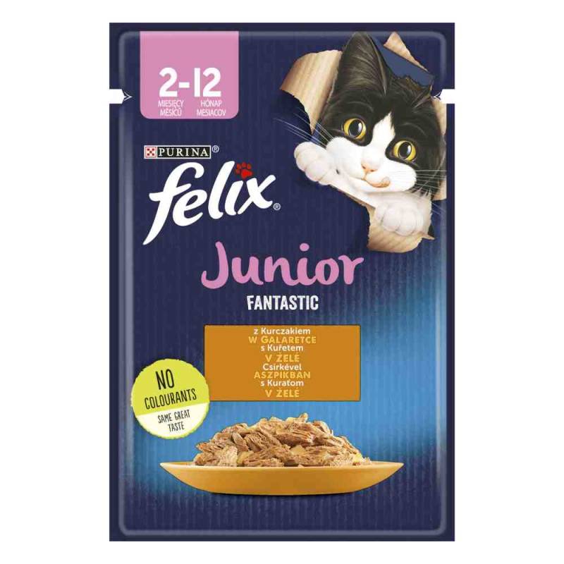 Felix Junior Fantastic Pouches 26 x 85 g - Huhn von Felix