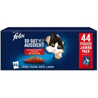 Felix Nassfutter Katze in Gelee 44x85 g Geschmacksvielfalt vom Land von Felix