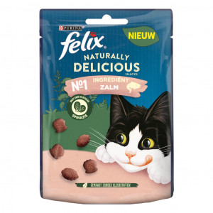 Felix Naturally Delicious mit Lachs Katzensnack 4 x 50 g von Felix