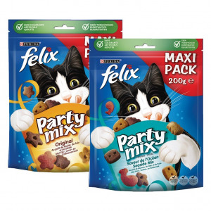 Felix Party Mix Original + Seaside Katzensnacks (2x200g) 2 x 200 g von Felix