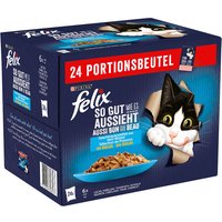 Felix ''So gut wie es aussieht'' 24 x 85 g - Fischauswahl (Kabeljau, Lachs, Thunfisch, Scholle) von Felix